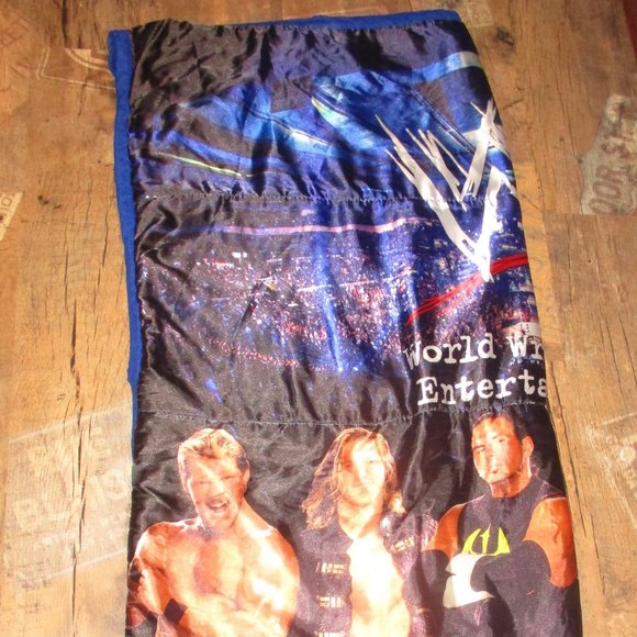 WWE Sleeping Bag Blanket Undertaker Cena Edge Hardy Jericho Morrison 54" Long - Picture 4 of 8